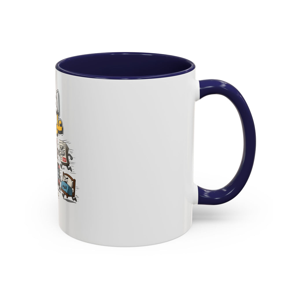 Arabic Funny Escape From Bills Coffee Mug — ‘اهرب على فين؟!’ Accent Mug