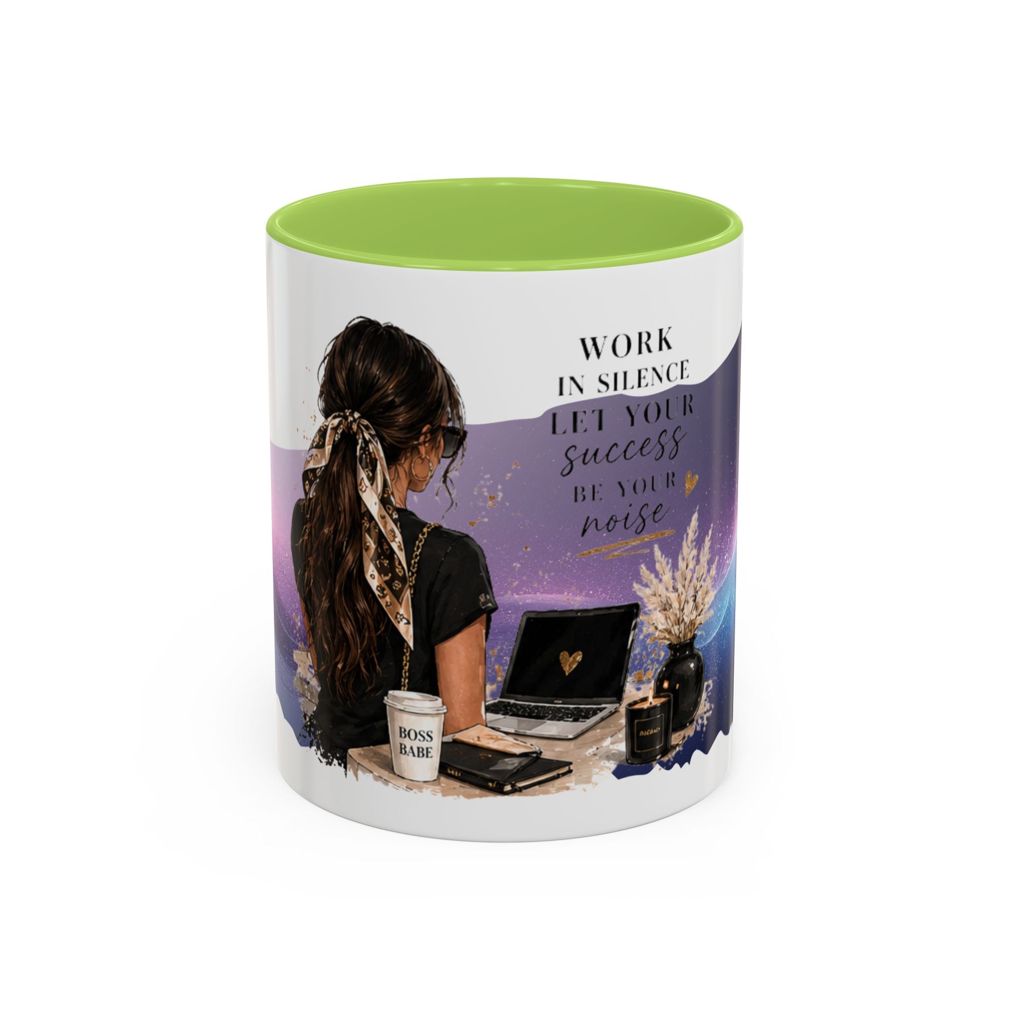 Motivational Office Coffee Mug — “Work in Silence, Let Your Success Be Your Noise”