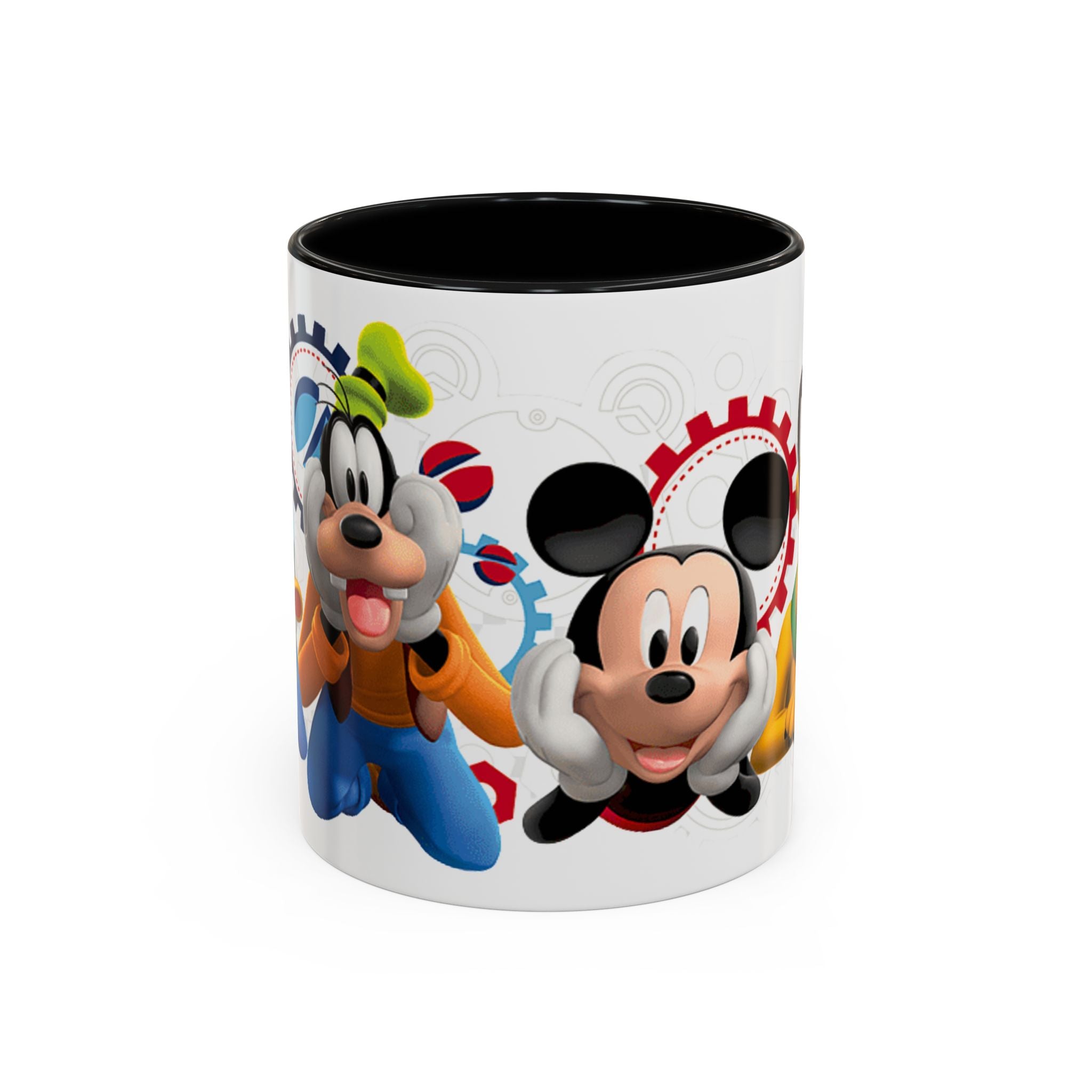Disney Mickey & Friends Accent Coffee Mug – Mickey, Goofy & Pluto Cartoon Gift (11oz)