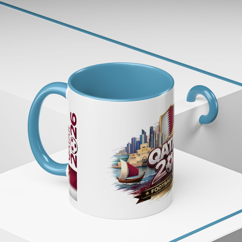 Qatar 2026 Football Passion Accent Coffee Mug (11/15oz)