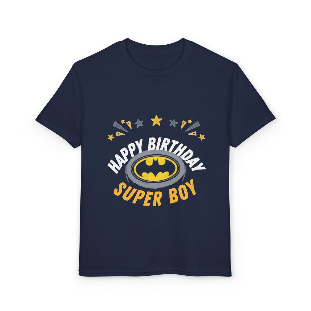 Happy Birthday Super Boy Youth T-Shirt – Superhero Birthday Tee for Boys