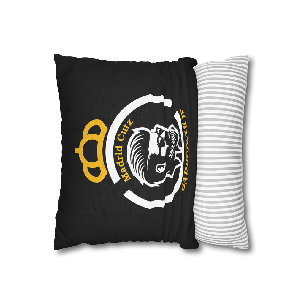 Barbershop Logo Pillowcase — Madrid Cutz Decorative Throw Pillow