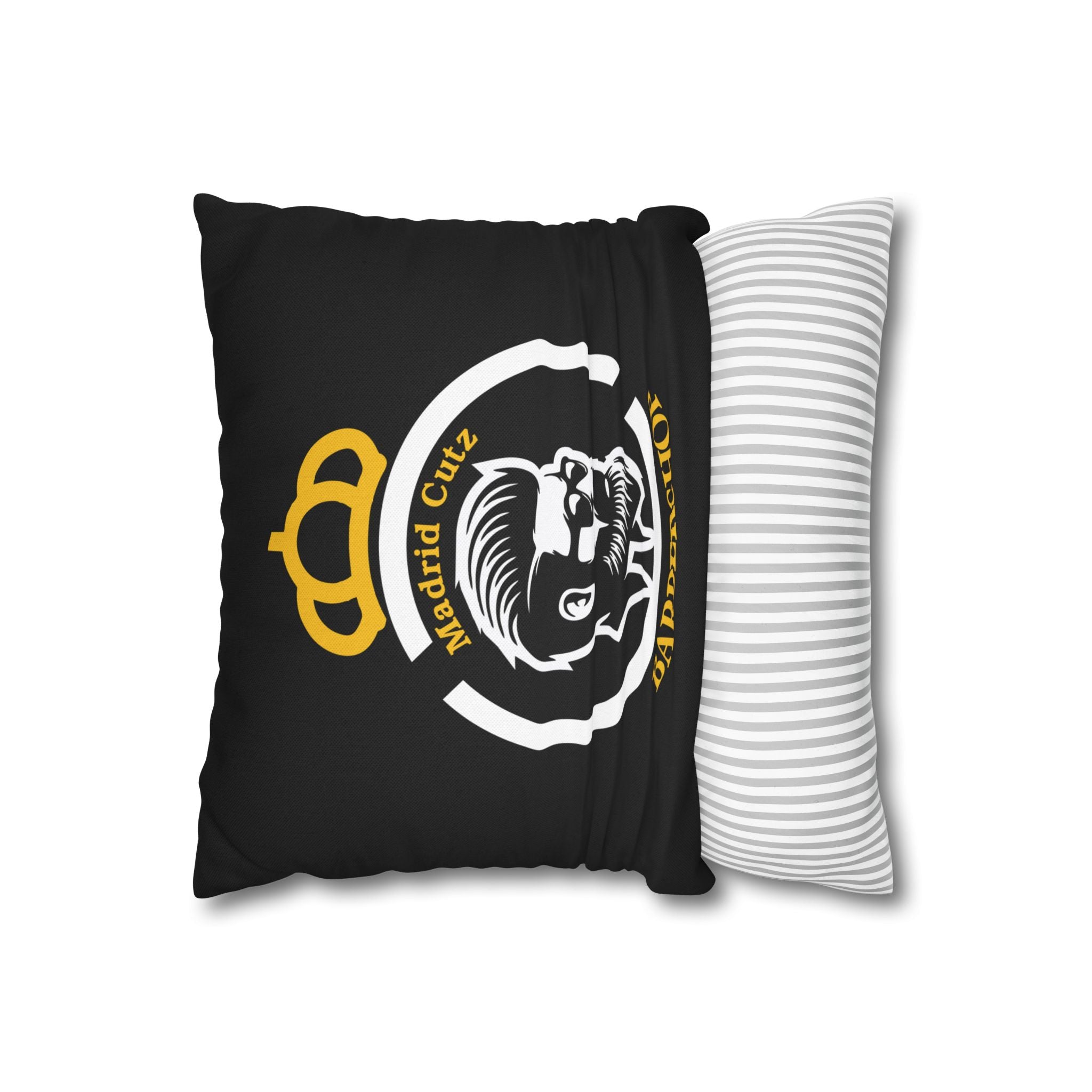 Barbershop Logo Pillowcase — Madrid Cutz Decorative Throw Pillow