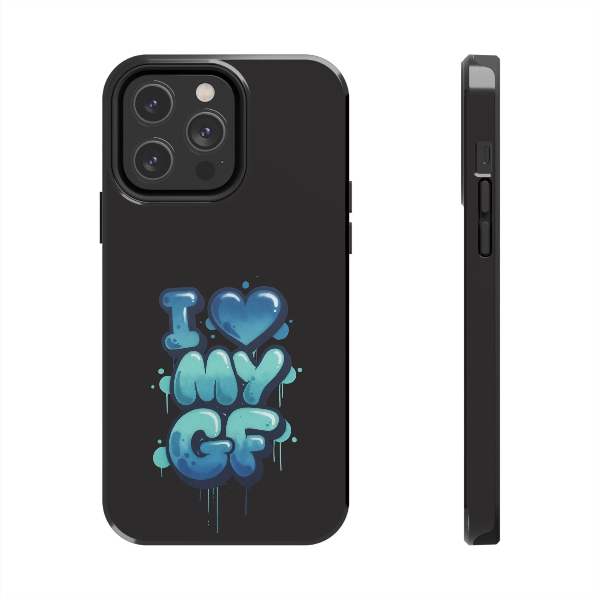 I Love My GF Phone Case — Protective Glossy "I  My GF" Design