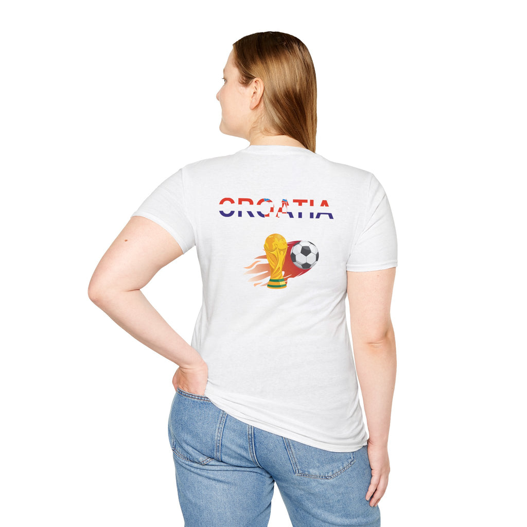 Croatia Flag Soccer T-Shirt — Croatia Cup Football Tee