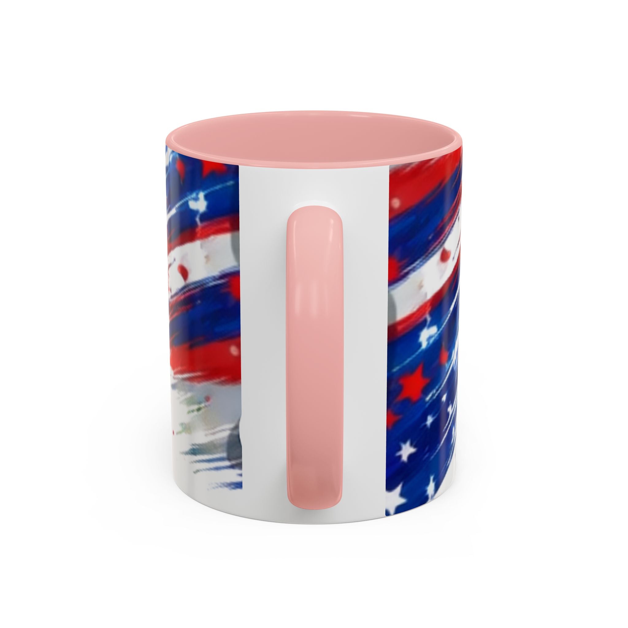 USA 2026 Flag Accent Coffee Mug — Patriotic Fourth of July Drinkware