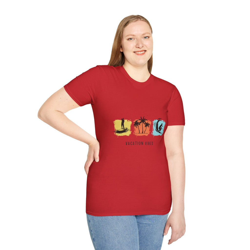Vacation Vibes T-Shirt — Beach Surf Palm Tree Graphic Tee