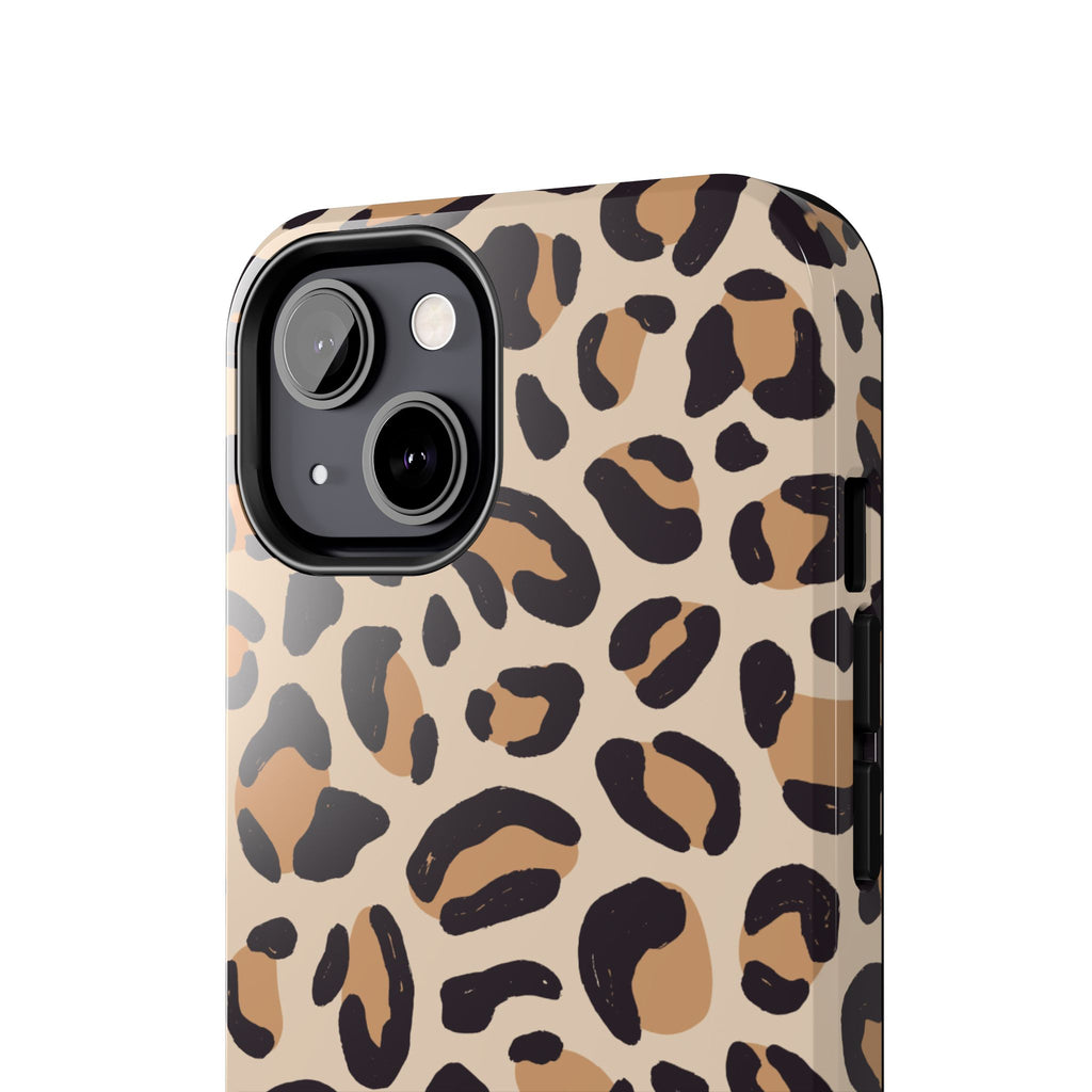 Leopard Print Tough Phone Case – Durable Glam Protective Cover