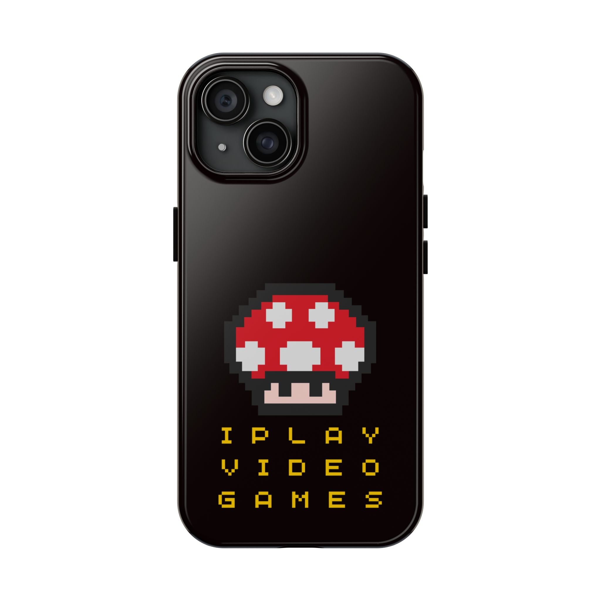 I Play Video Games Pixel Mushroom Phone Case — Tough Protective Gamer Case