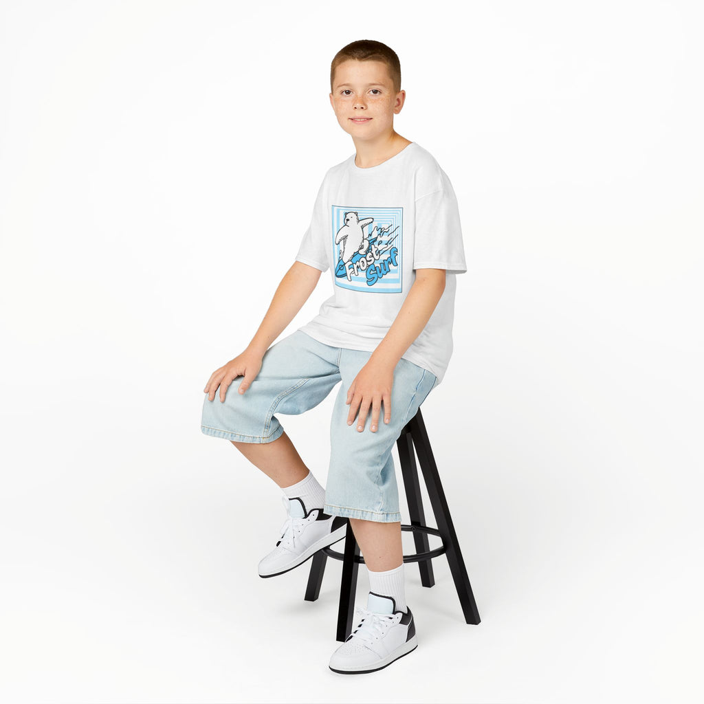 Kids Tee — 'Frost Surf' Polar Bear Surfing Graphic