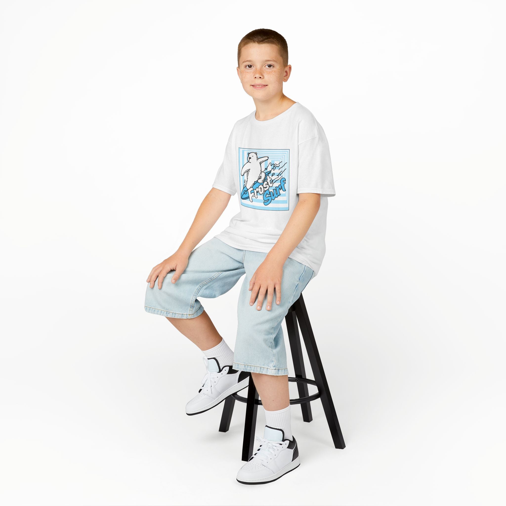 Kids Tee — 'Frost Surf' Polar Bear Surfing Graphic