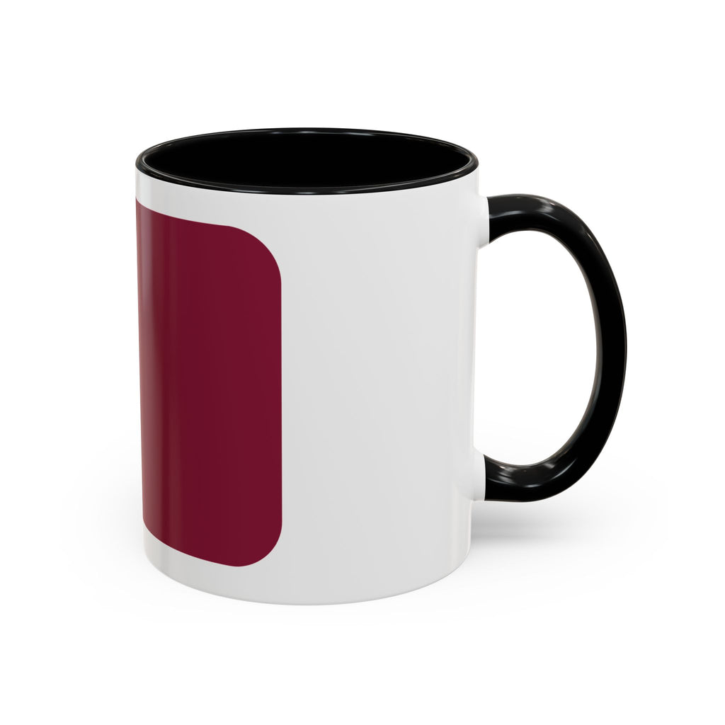 Qatar Flag Accent Coffee Mug – Maroon & White National Pride 11/15oz