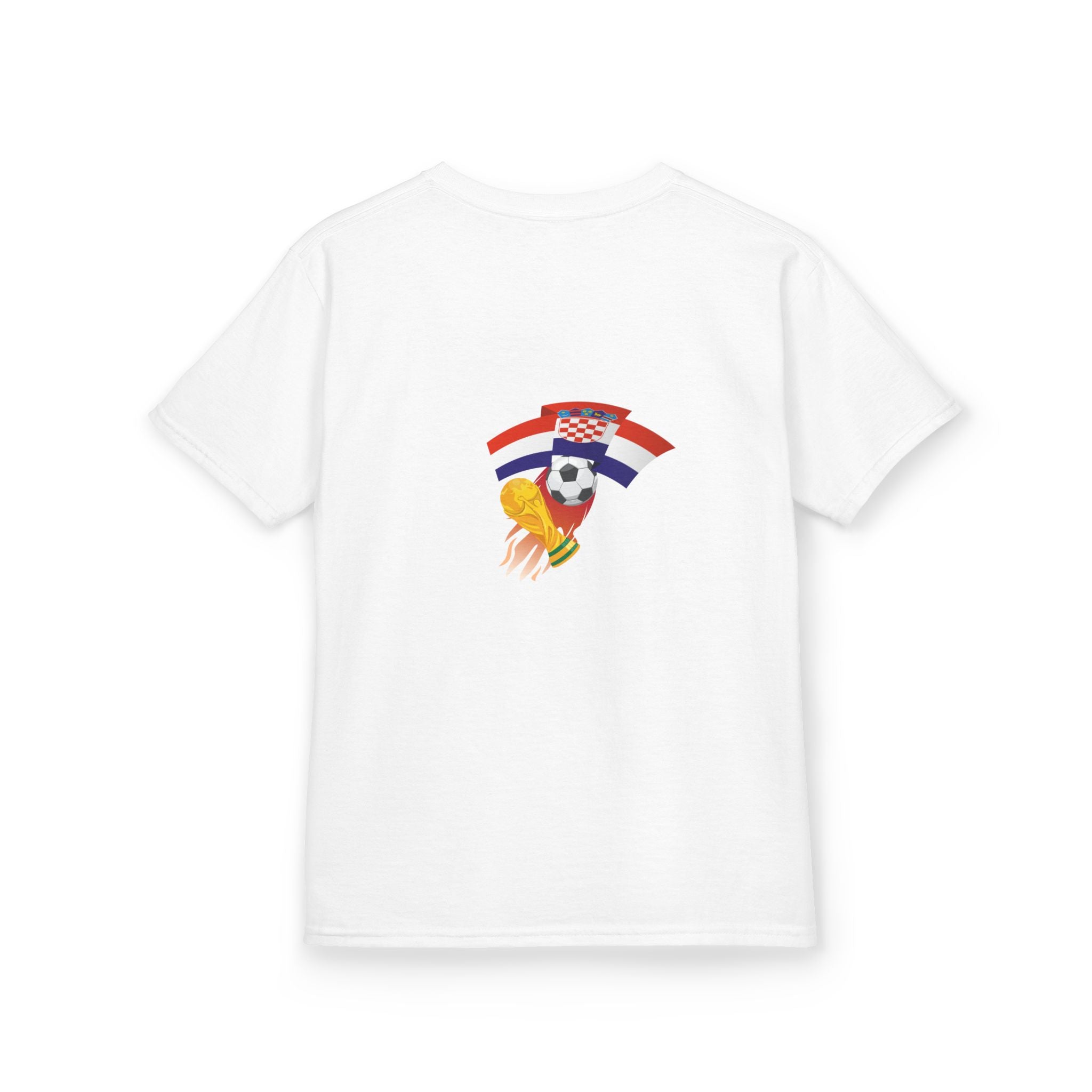 Kids Croatia 2026 Soccer T‑Shirt — National Flag & Crest Football Tee