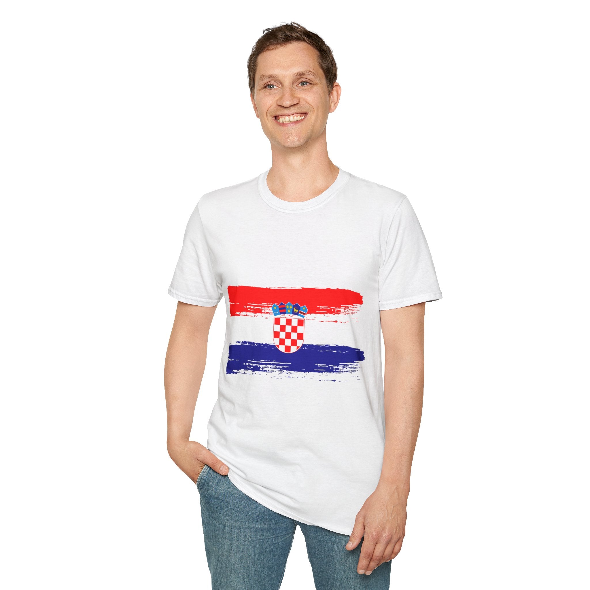 Croatia Flag Soccer T-Shirt — Croatia Cup Football Tee