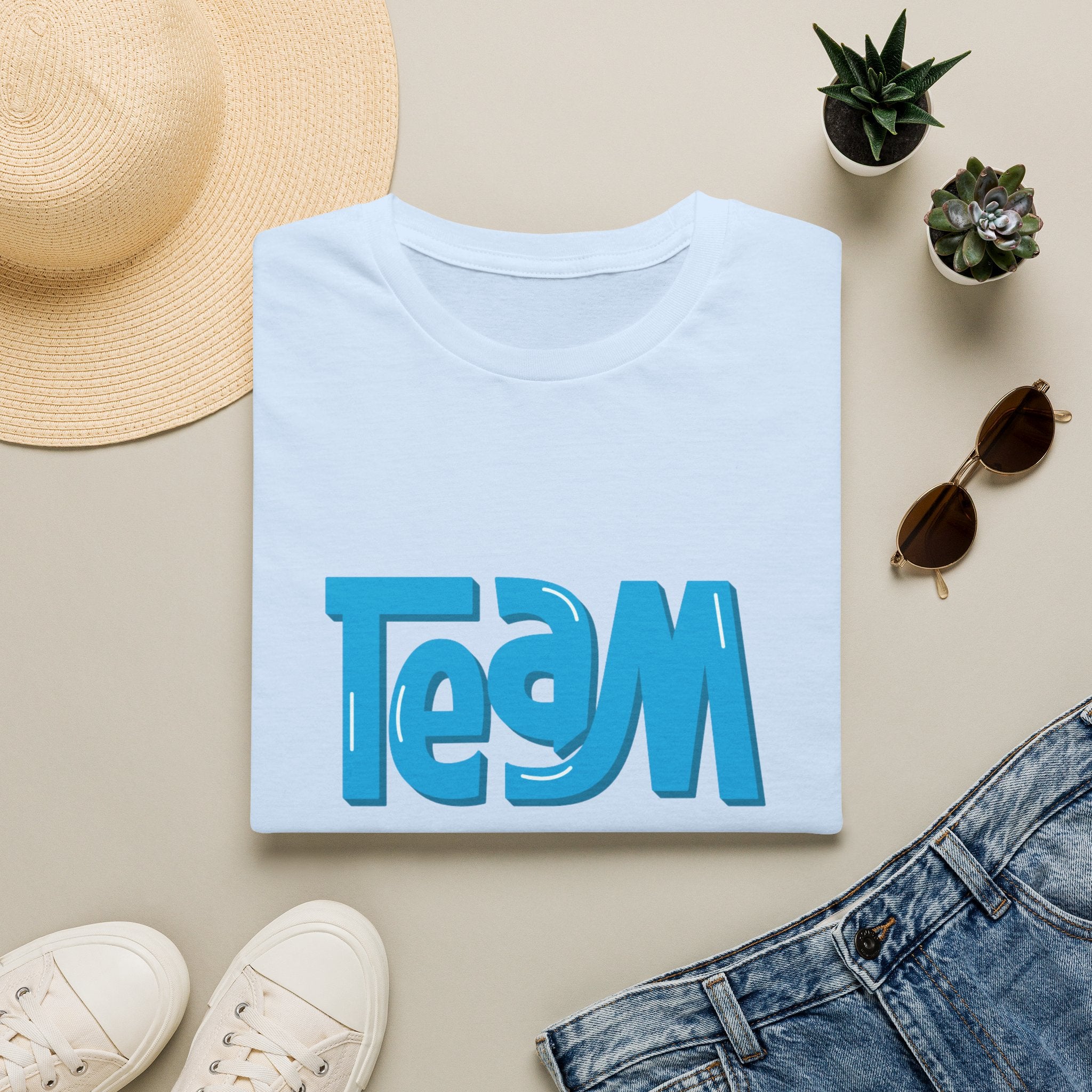 Team Blue Baby Gender T-Shirt — Retro Wave Graphic Tee
