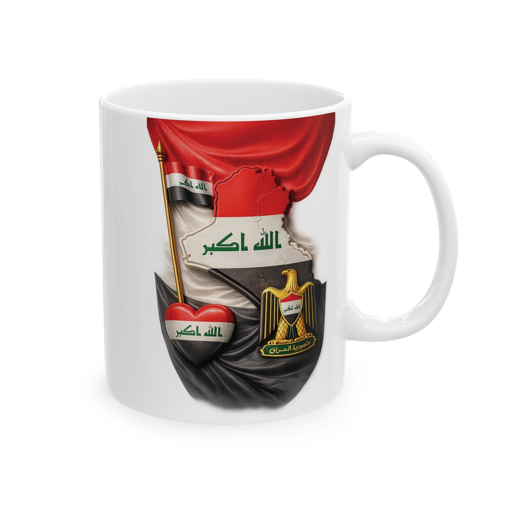 Iraq Crest Ceramic Mug – Coat of Arms Coffee Mug (11oz & 15oz)