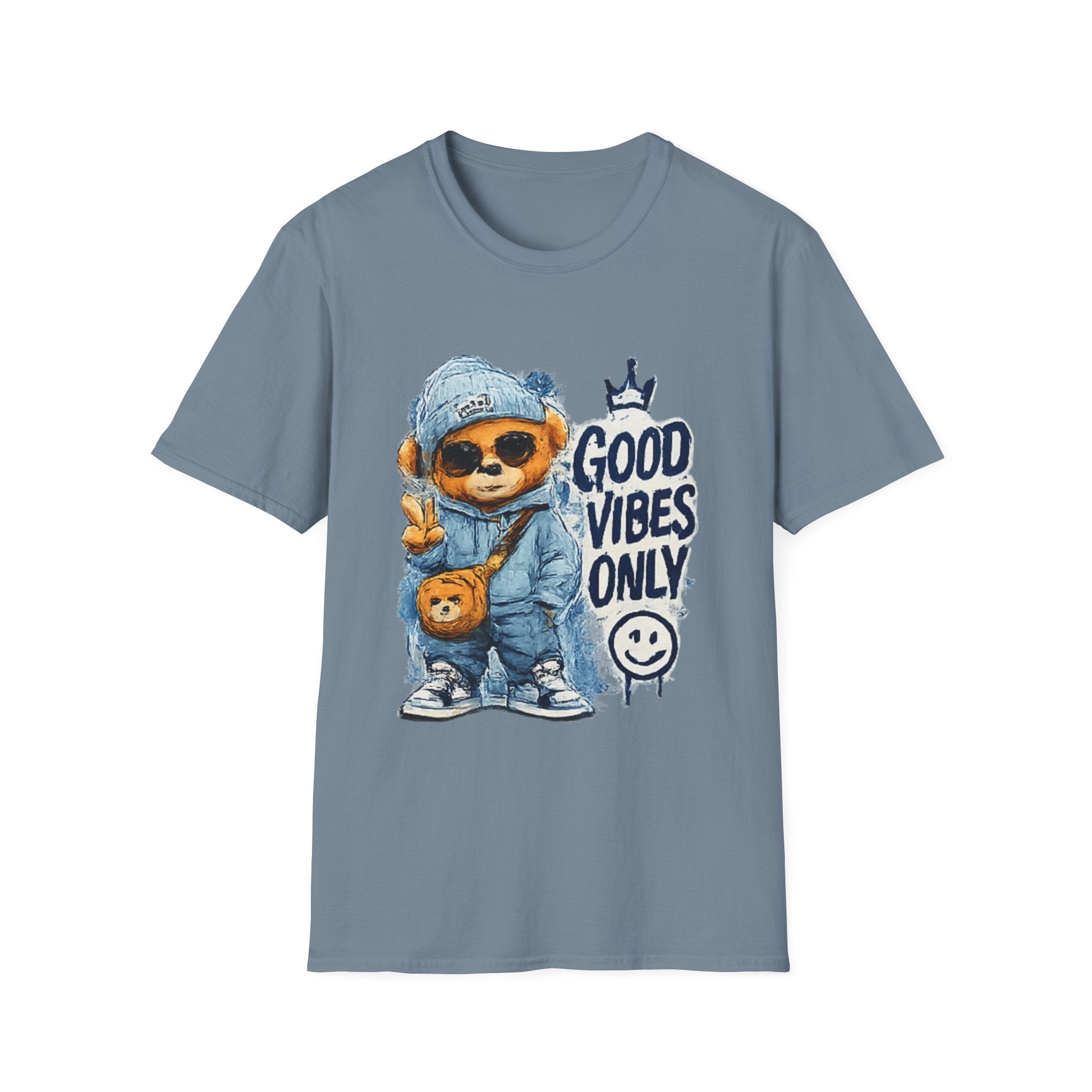 Good Vibes Only Bear T-Shirt — Cute Streetwear Graphic Tee