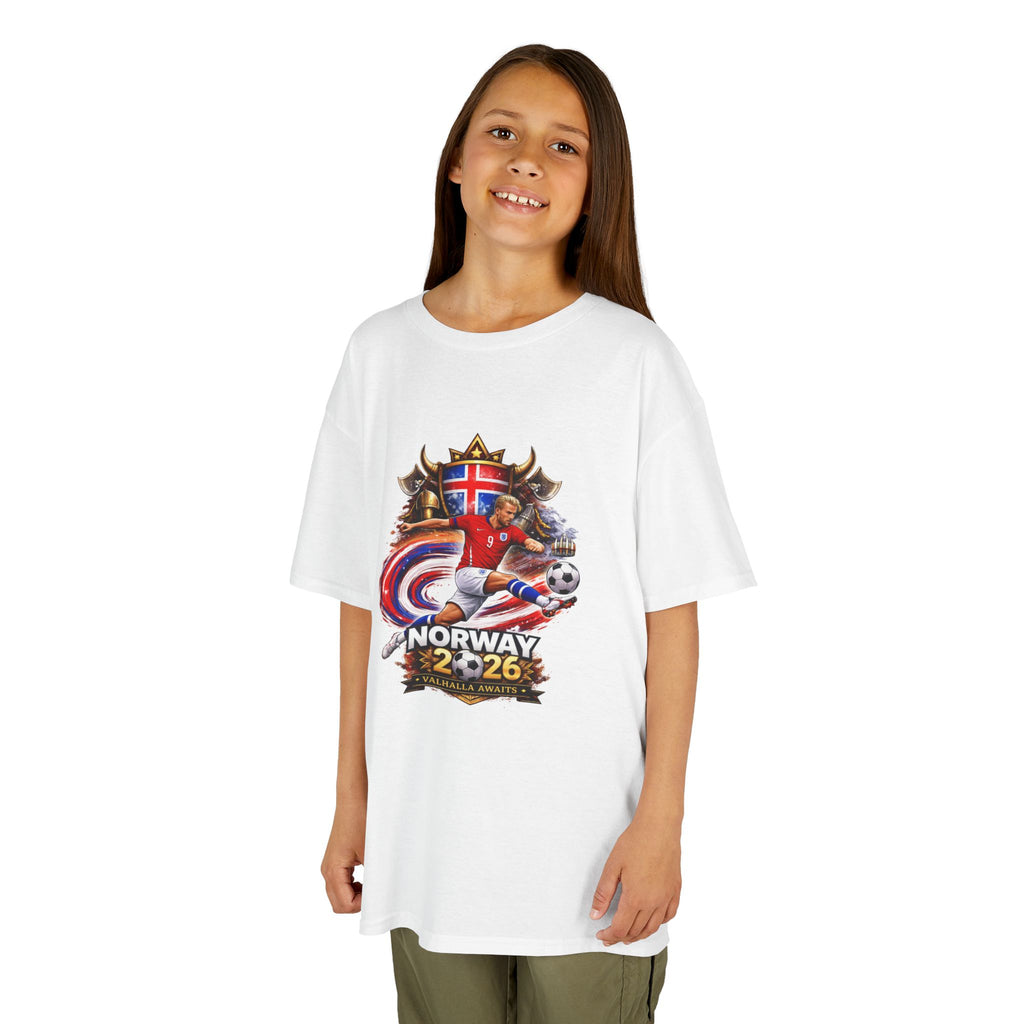 Norway 2026 Kids T‑Shirt – Norwegian Flag & Viking Adventure Design