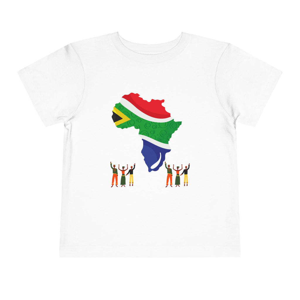 South Africa Toddler Tee — South Africa Flag Africa Map with 2026 Trophy Soccer Cup Design