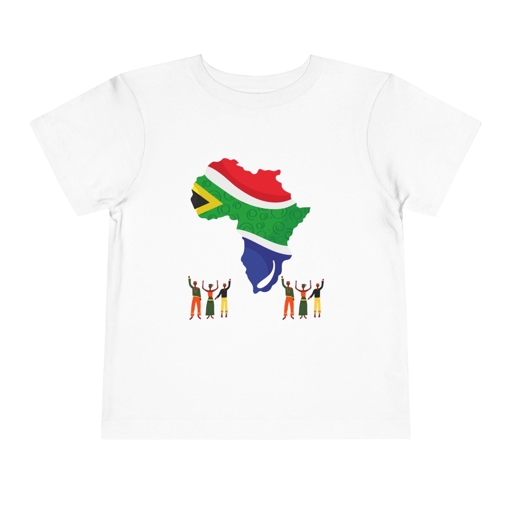 South Africa Toddler Tee — South Africa Flag Africa Map with 2026 Trophy Soccer Cup Design
