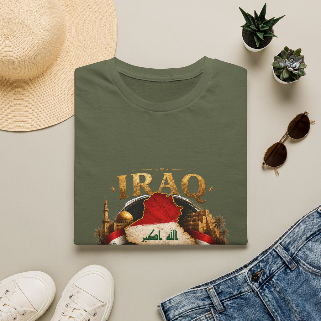 Iraq Flag Shirt, Iraqi Heritage T-Shirt, Iraq Forever Tee, Iraqi Pride Gift, Iraq Map Shirt, Patriotic Iraq Graphic Tee
