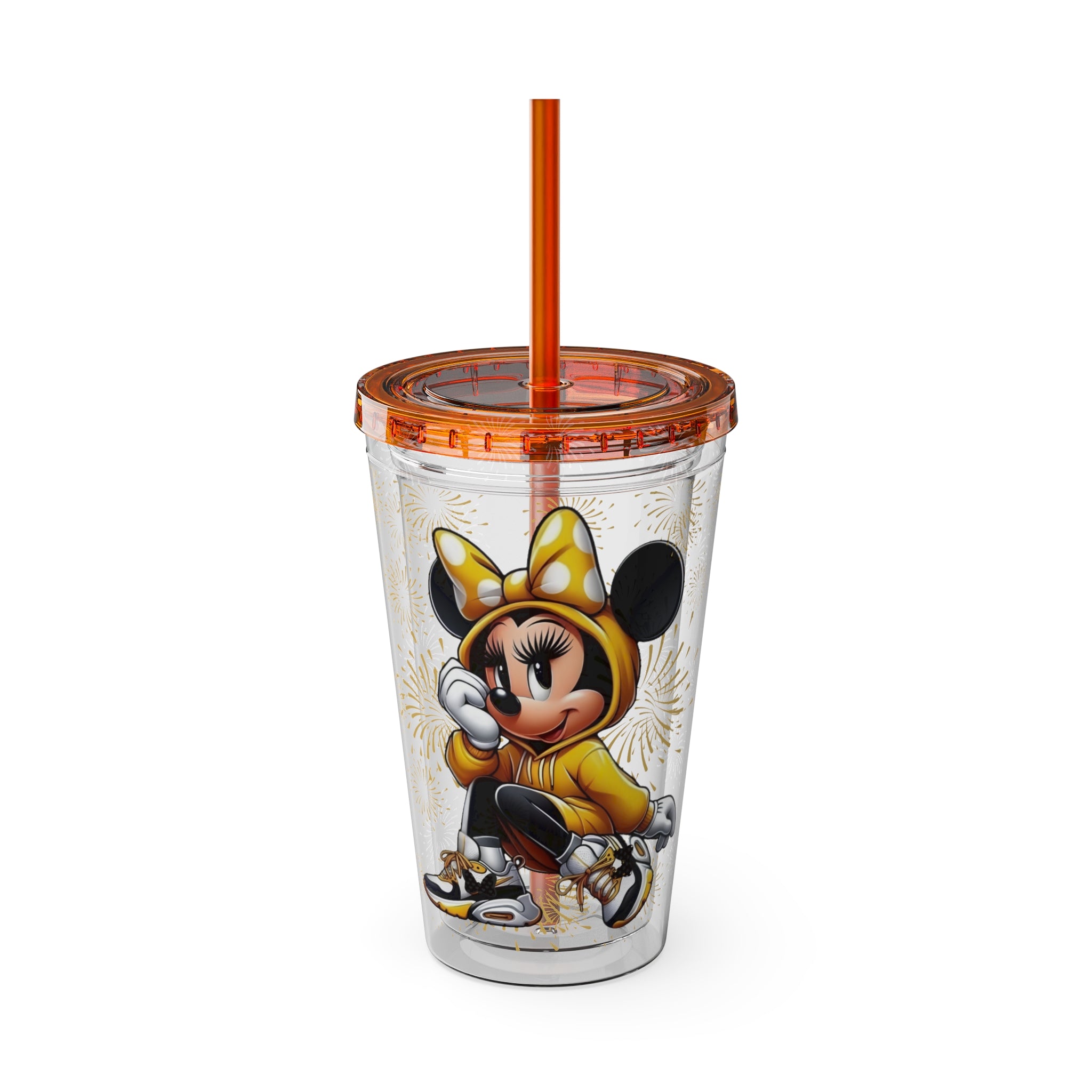 Minnie Mouse Sunsplash 16oz Tumbler with Straw