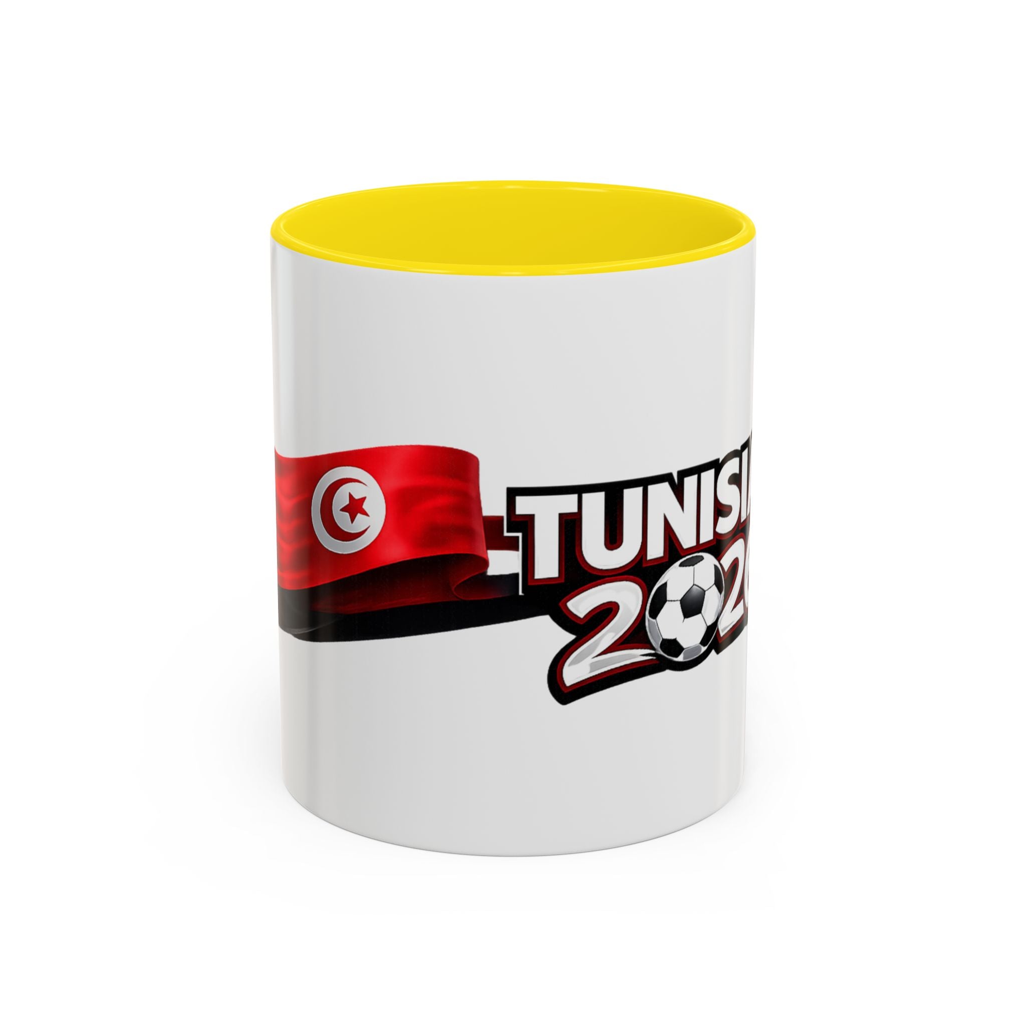 Tunisia 2026 Soccer Accent Mug — Flag & Football Fan Coffee Cup (11/15 oz)