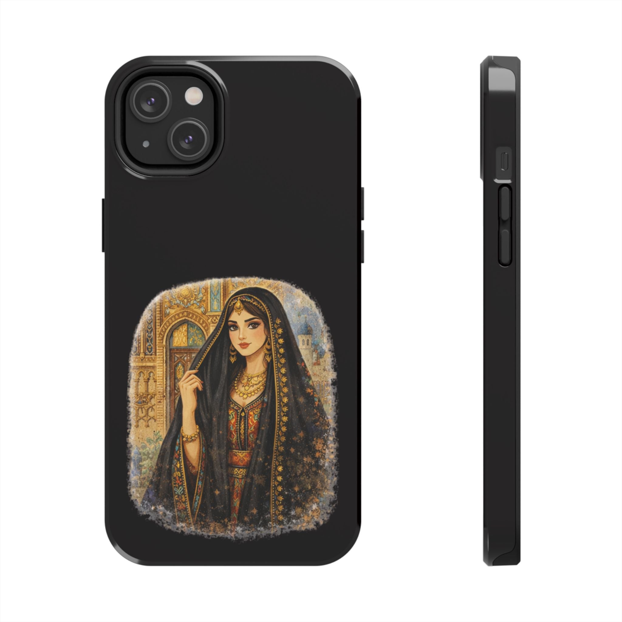 Elegant Persian Princess Tough Phone Case – Vintage Middle Eastern Art iPhone Cover