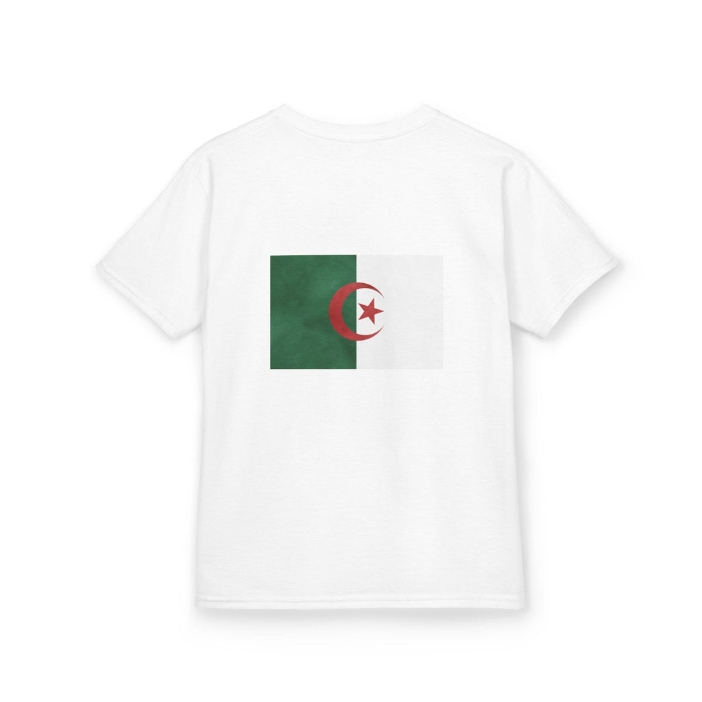 Algeria Kids T‑Shirt – Cup Trophy & Flag Soccer Tee