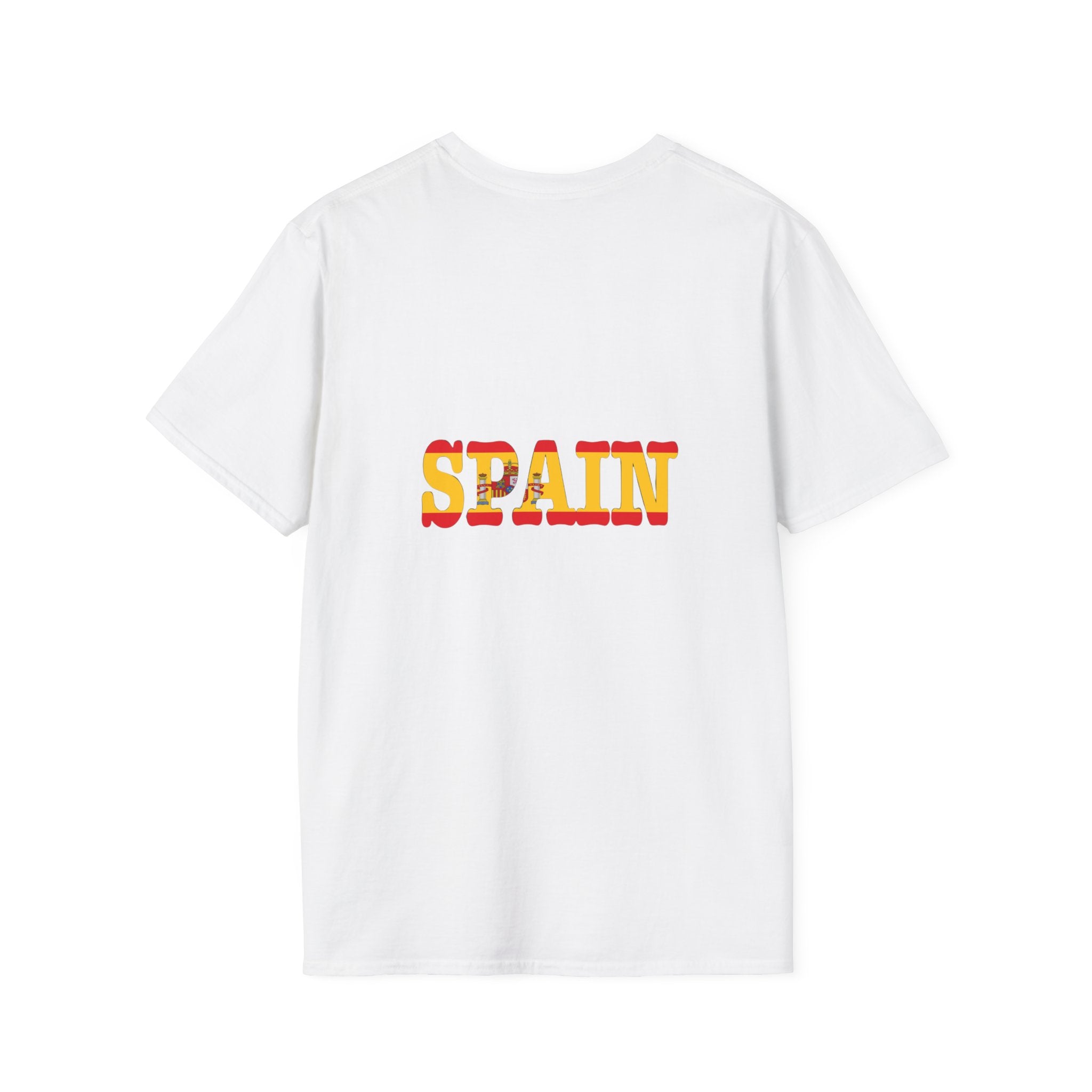 Spain Flag T-Shirt — Vintage Spanish Flag Tee with 'SPAIN' Back Print