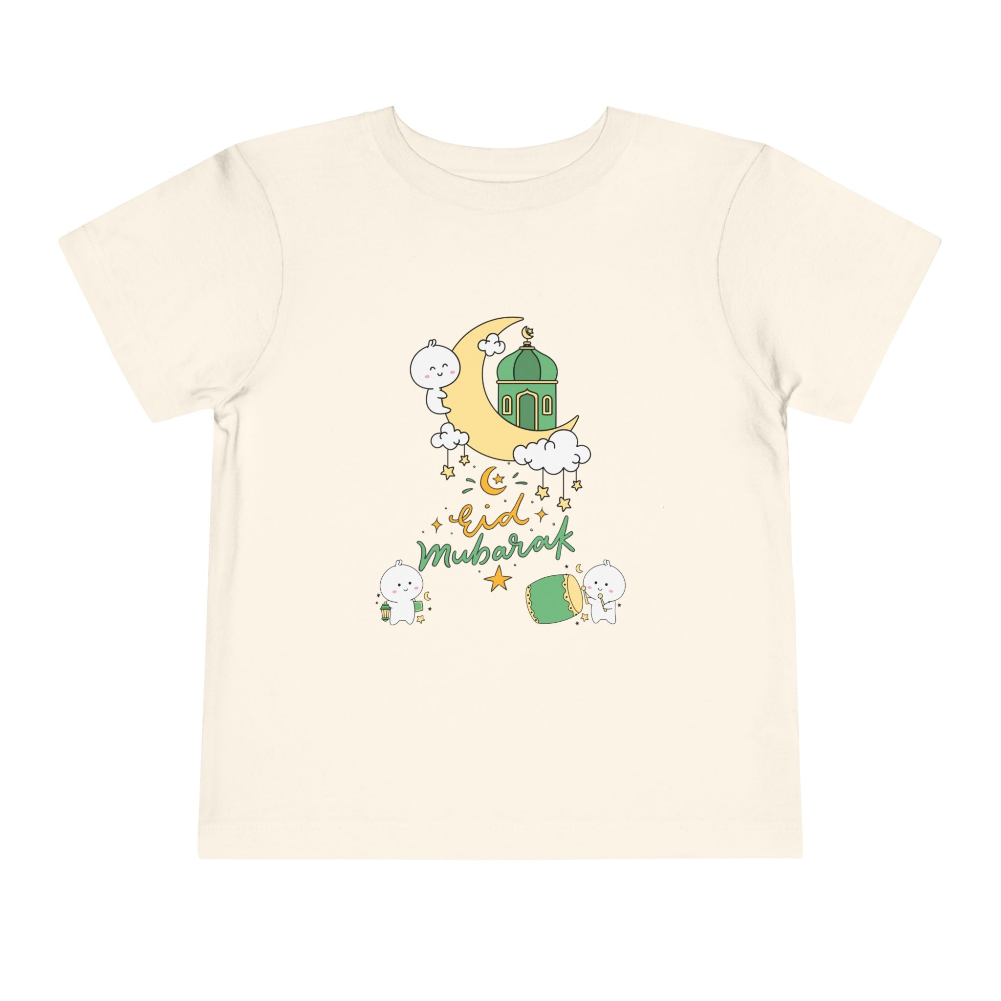 Eid Mubarak Toddler Tee — Cute Mosque & Moon Ramadan Shirt for Kids