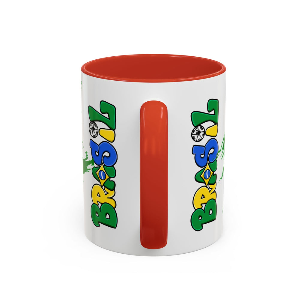 Brazil Flag Accent Coffee Mug — Brasil Pride 11/15oz