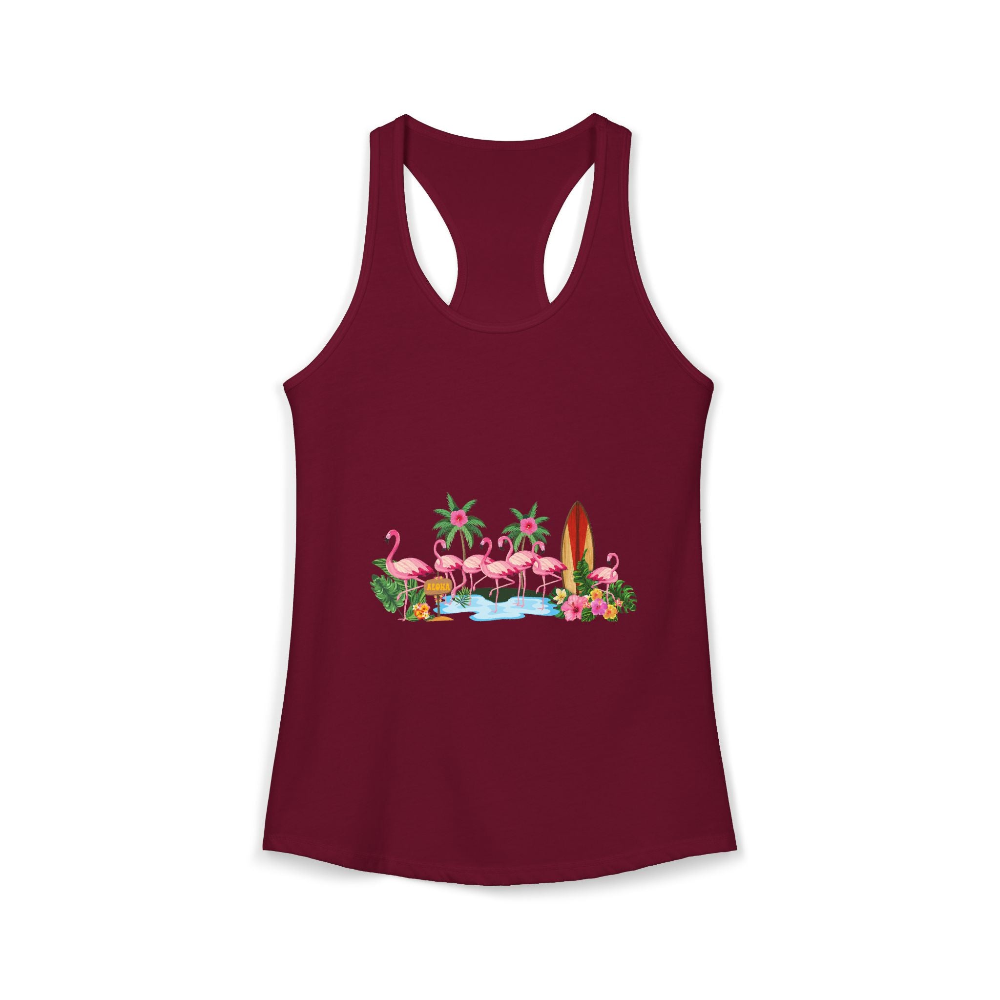 Women's Ideal Racerback Tank Flamingo Beach