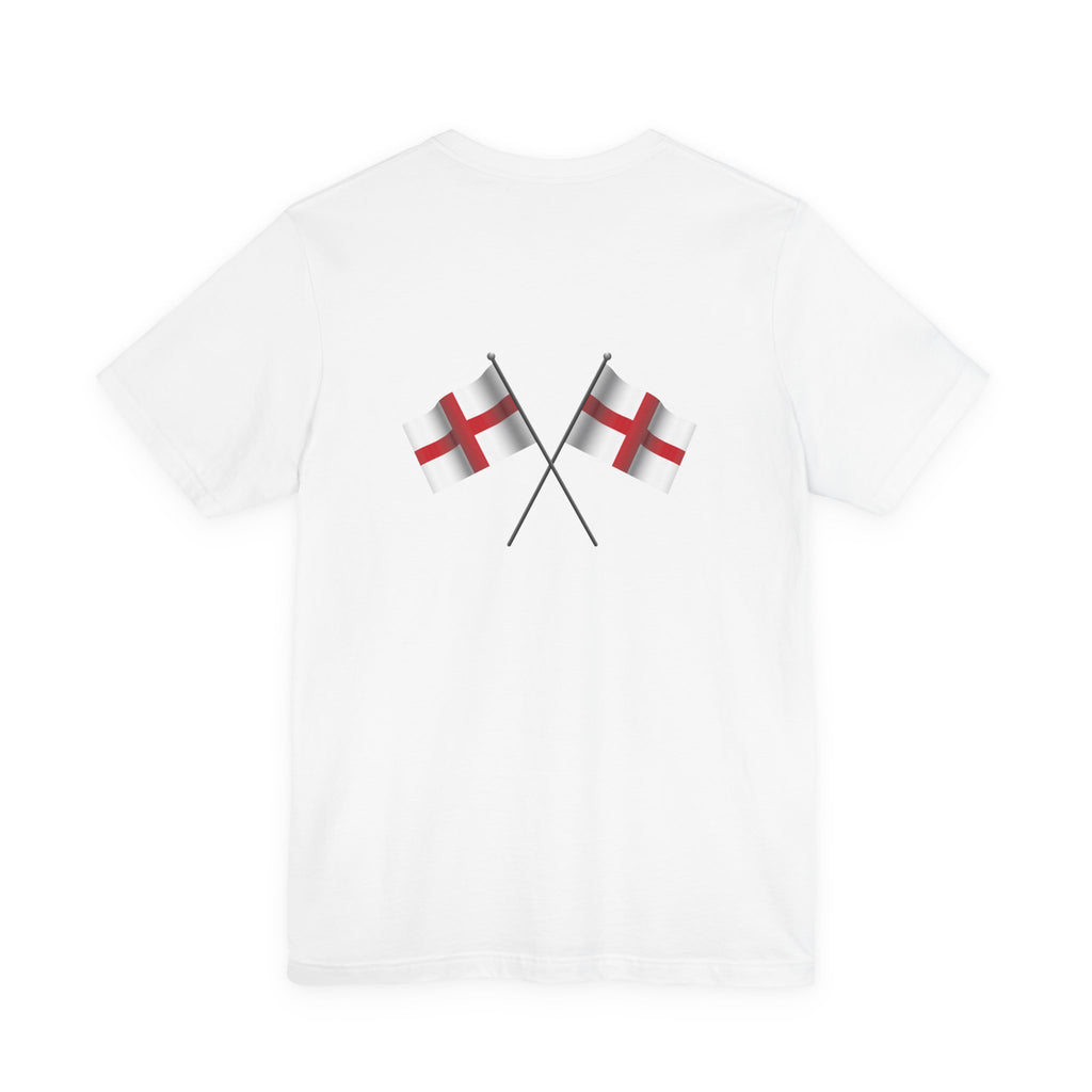 England Soccer Tee — ENG Football Fan Shirt with St George Flags