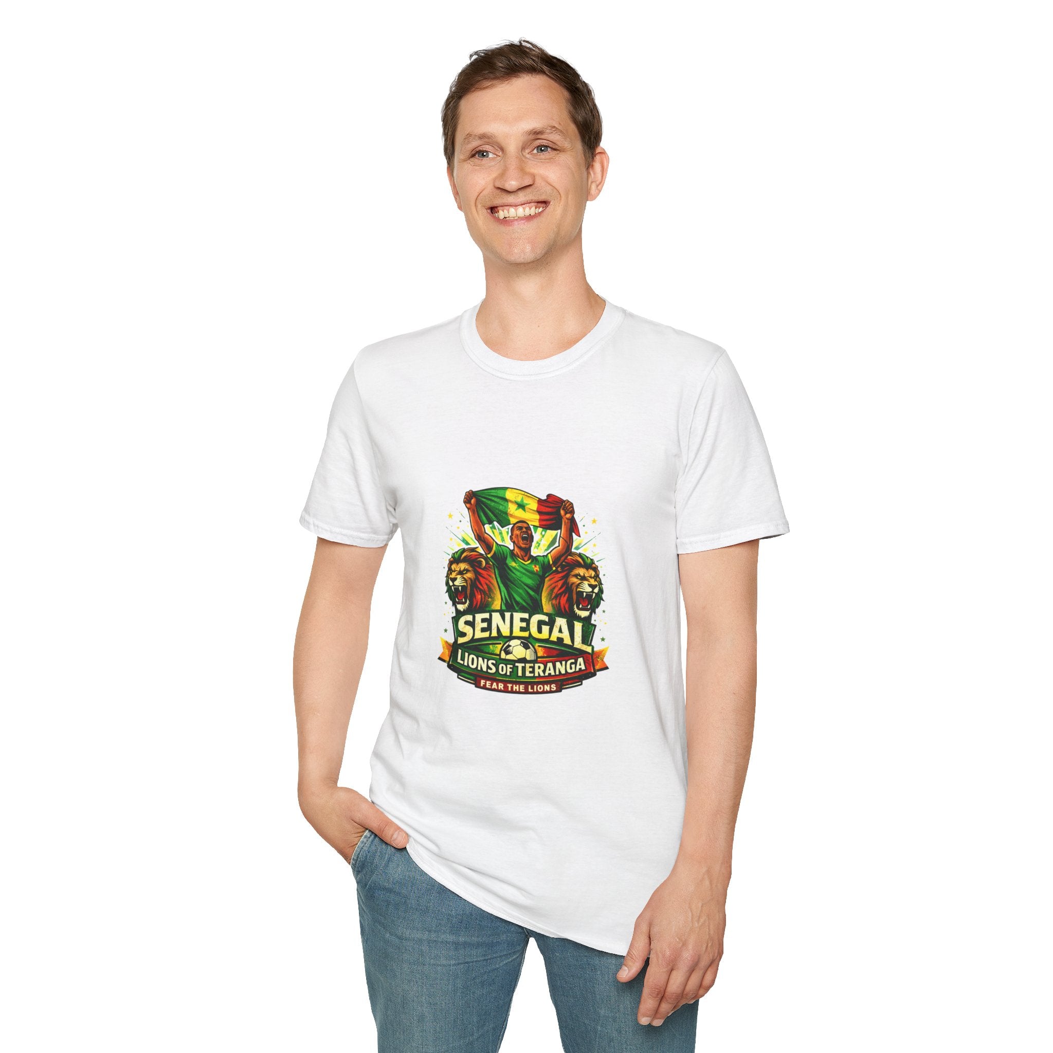 Senegal Lions of Teranga T-Shirt — Senegal Flag Football Fan Tee