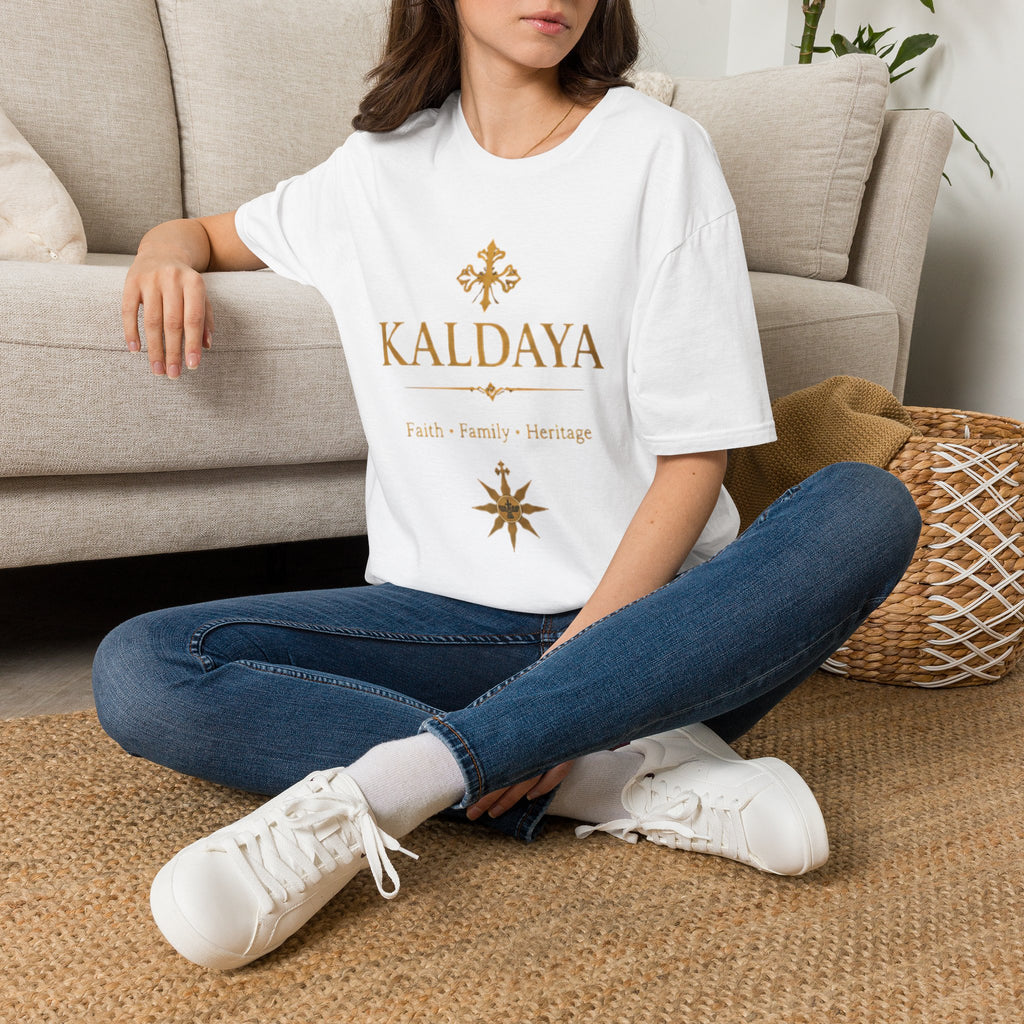 KALDAYA Gold Logo T‑Shirt — Elegant Faith & Heritage Tee