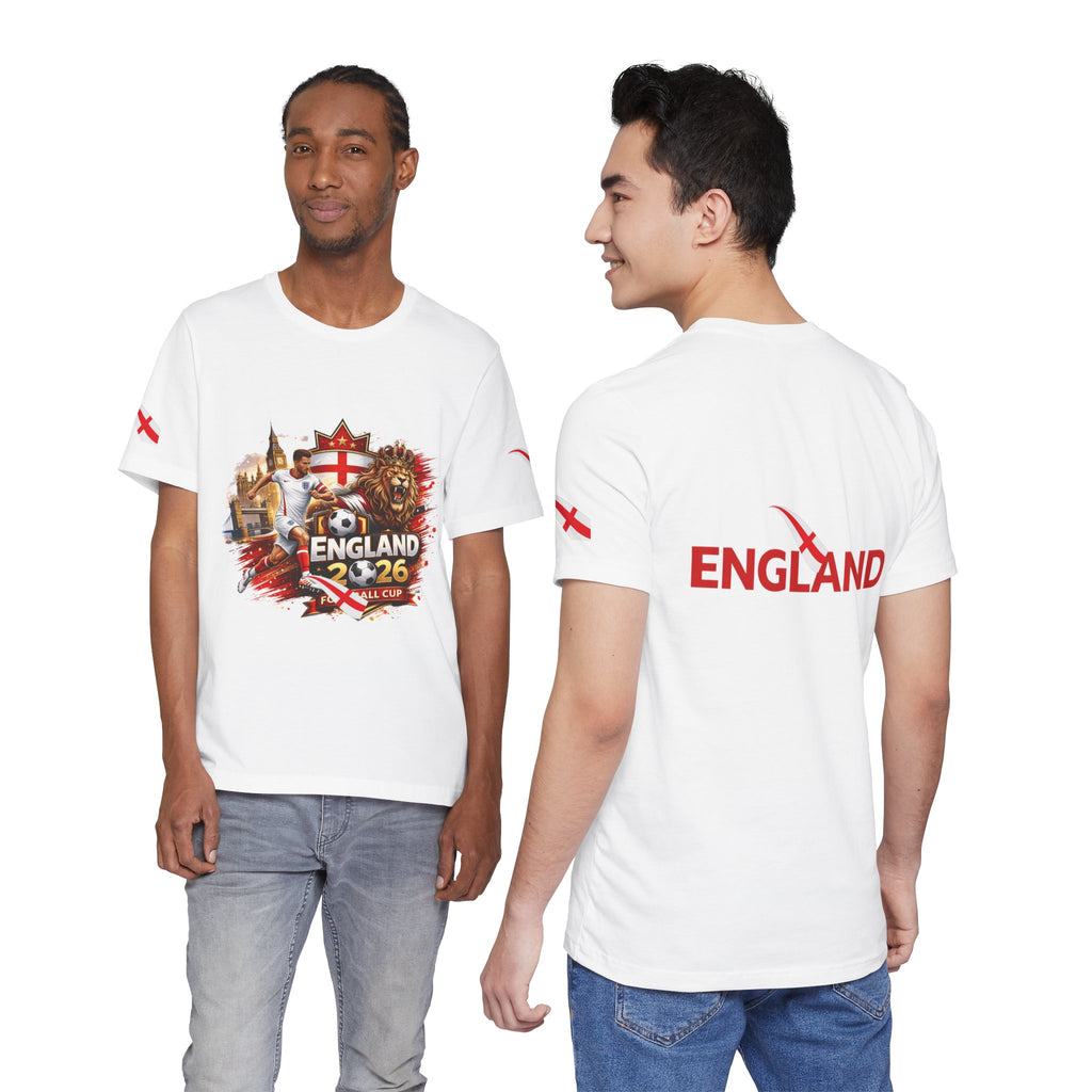England 2026 Cup Soccer T-Shirt — Lion Crest Football Fan Tee