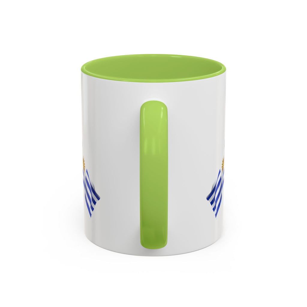 Uruguay Flag Accent Coffee Mug — Blue Sun National Pride 11/15oz