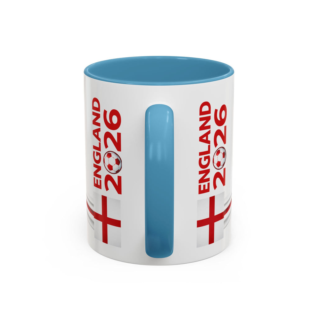 England 2026 Soccer Cup Accent Coffee Mug