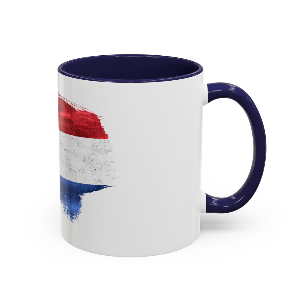 Netherlands Dutch Flag Brushstroke Accent Coffee Mug — 11/15oz