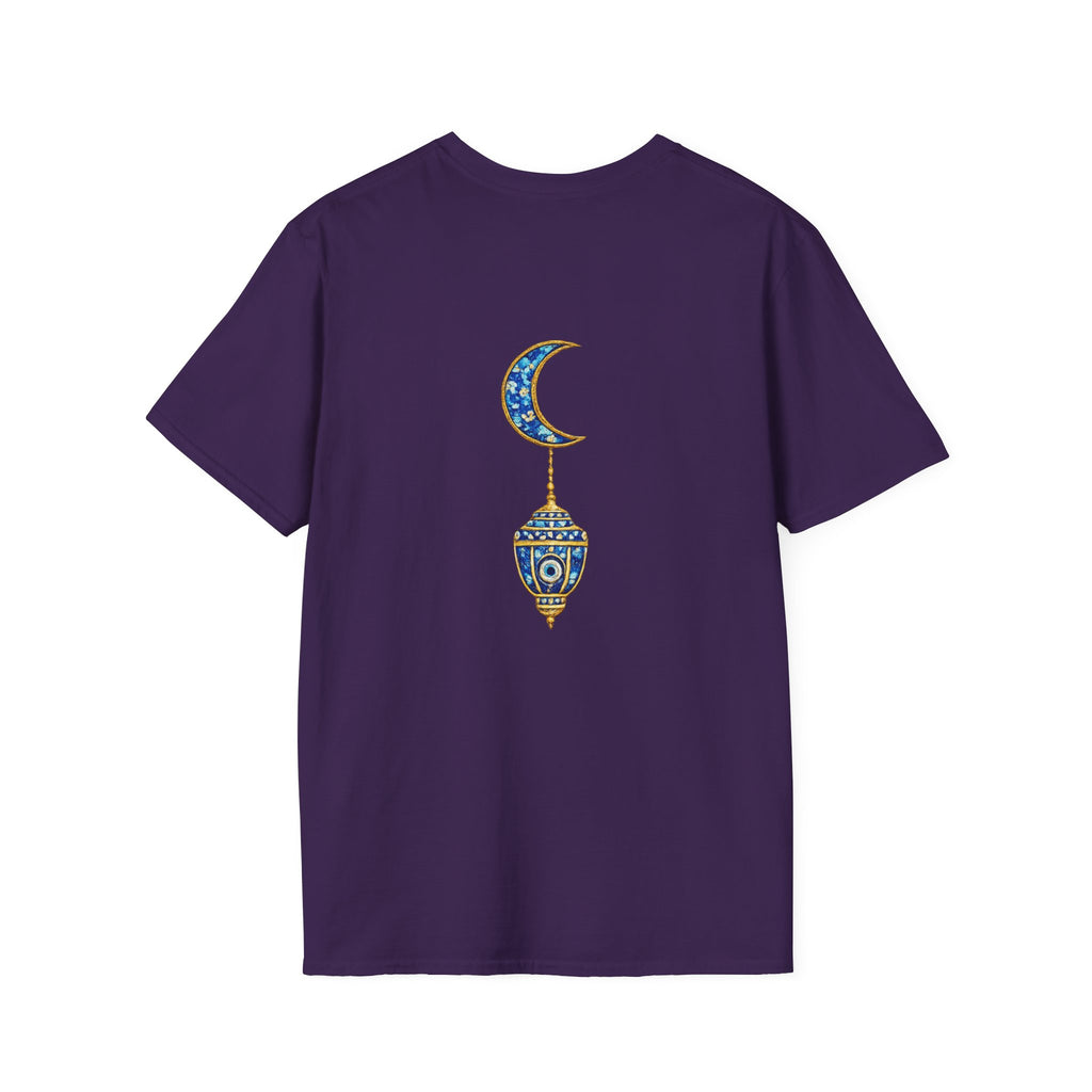 Evil Eye Crescent Lantern T‑Shirt — Protective Nazar Tee with Moon Lantern Design