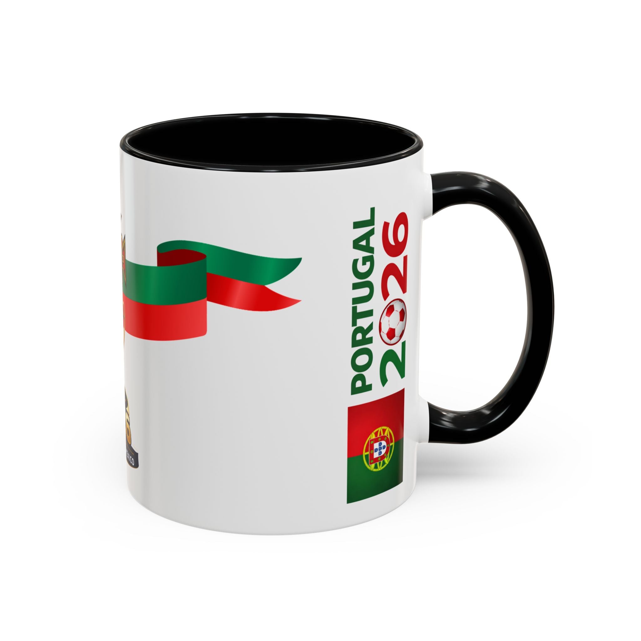 Portugal 2026 Soccer Cup Accent Coffee Mug – Portugal 2026 Trophy Design