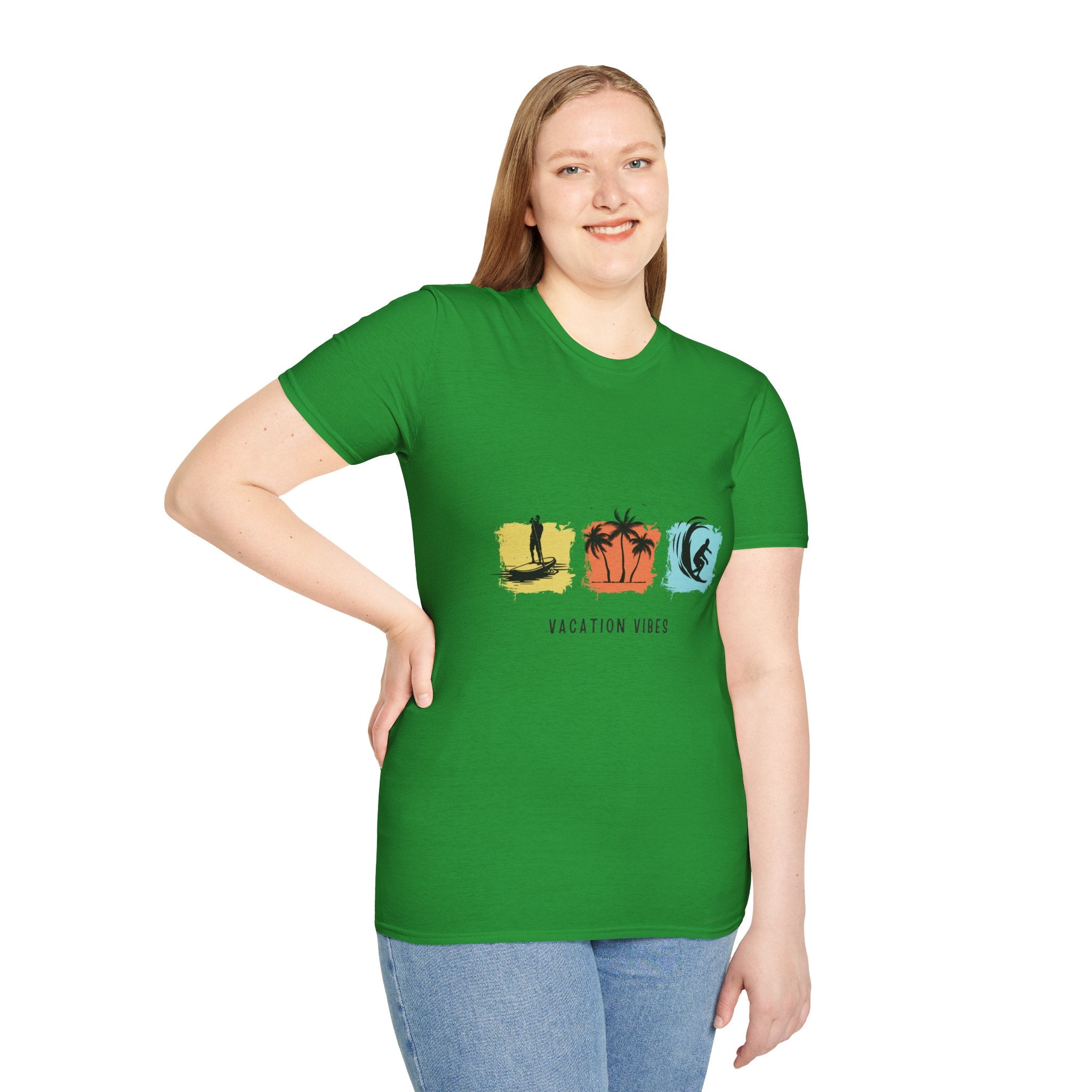 Vacation Vibes T-Shirt — Beach Surf Palm Tree Graphic Tee