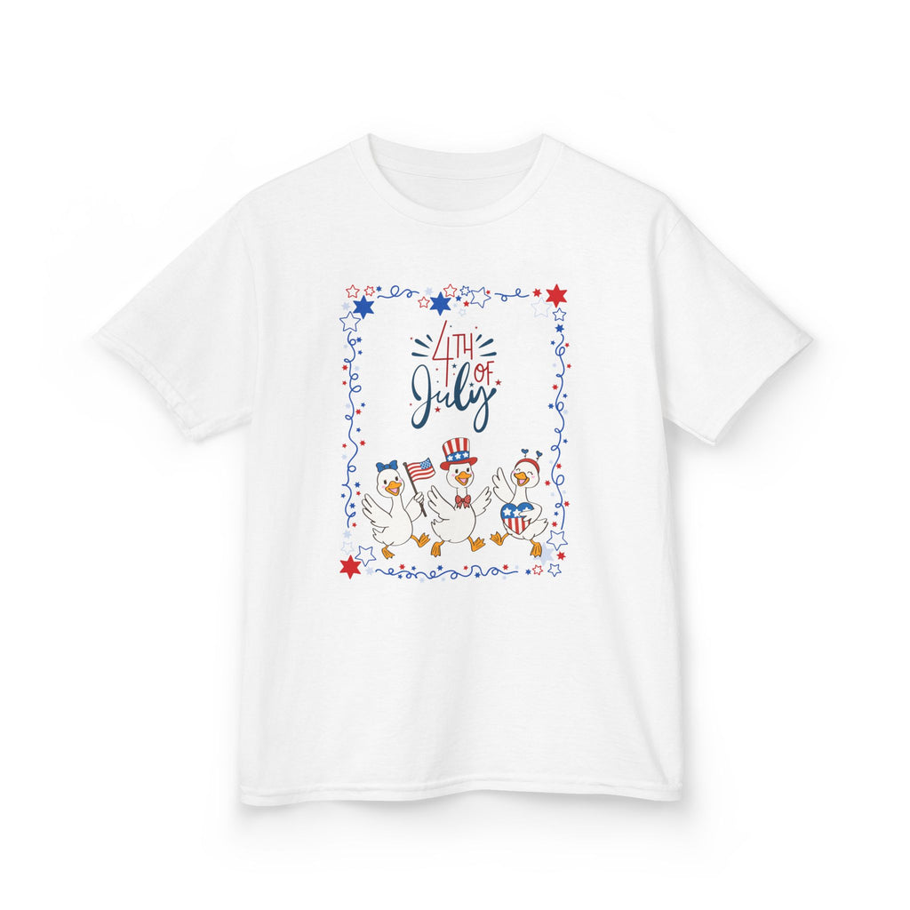 Kids T‑Shirt — 4th of July Duck Parade Patriotic Tee