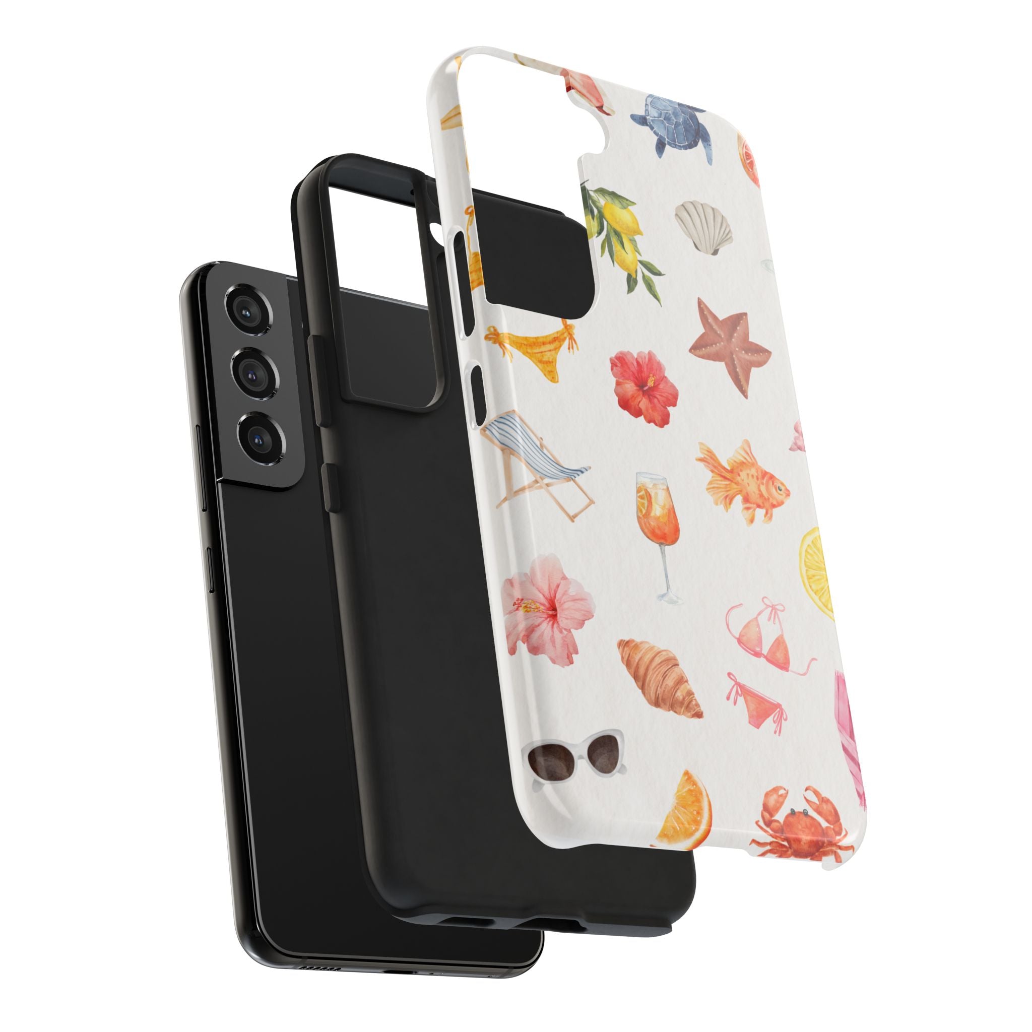 Summer Seashells Pattern Tough Phone Case — Beach Vacation Phone Cover