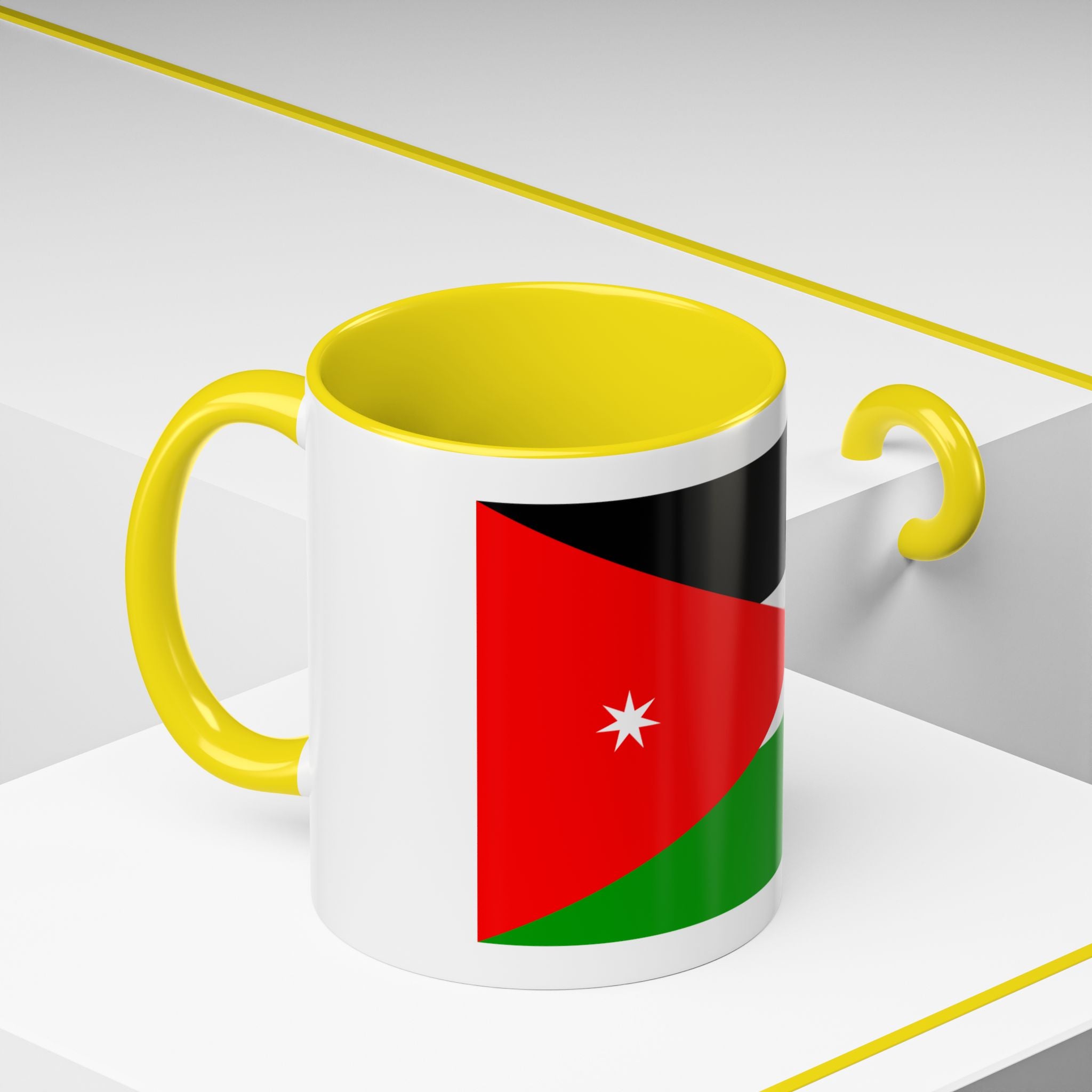 Jordan Flag Accent Coffee Mug – Patriotic Jordanian Tea & Coffee Cup (11/15oz)