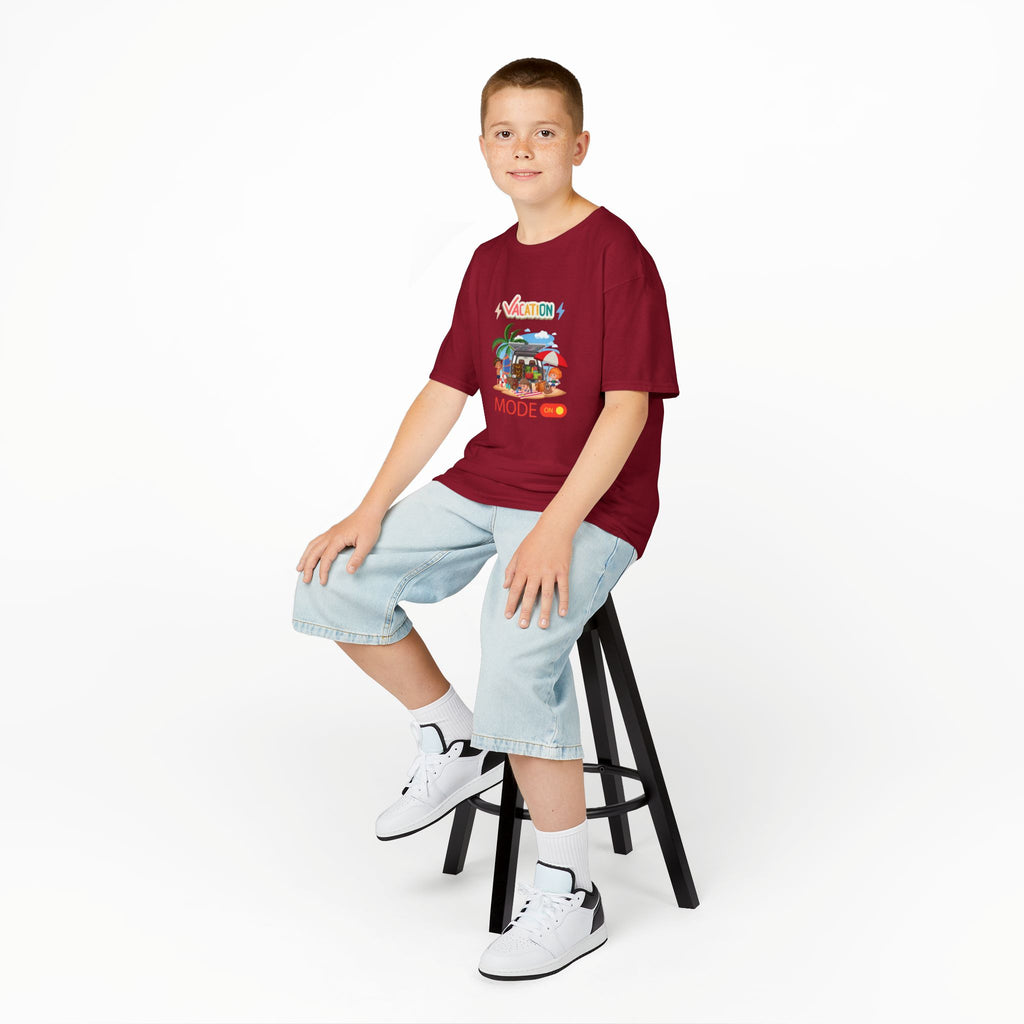 Kids Tee — "Vacation Mode" Beach Graphic Shirt