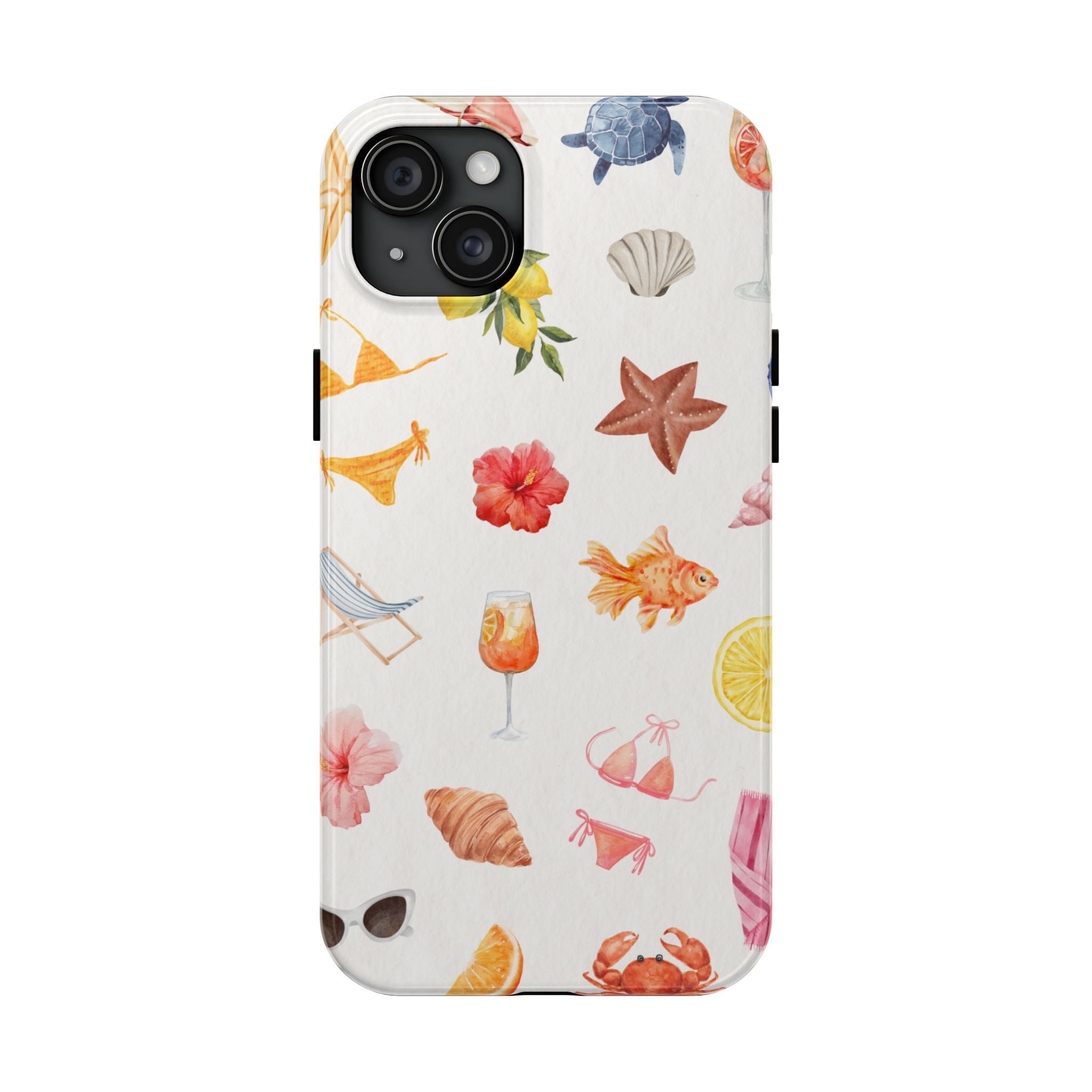 Summer Seashells Pattern Tough Phone Case — Beach Vacation Phone Cover