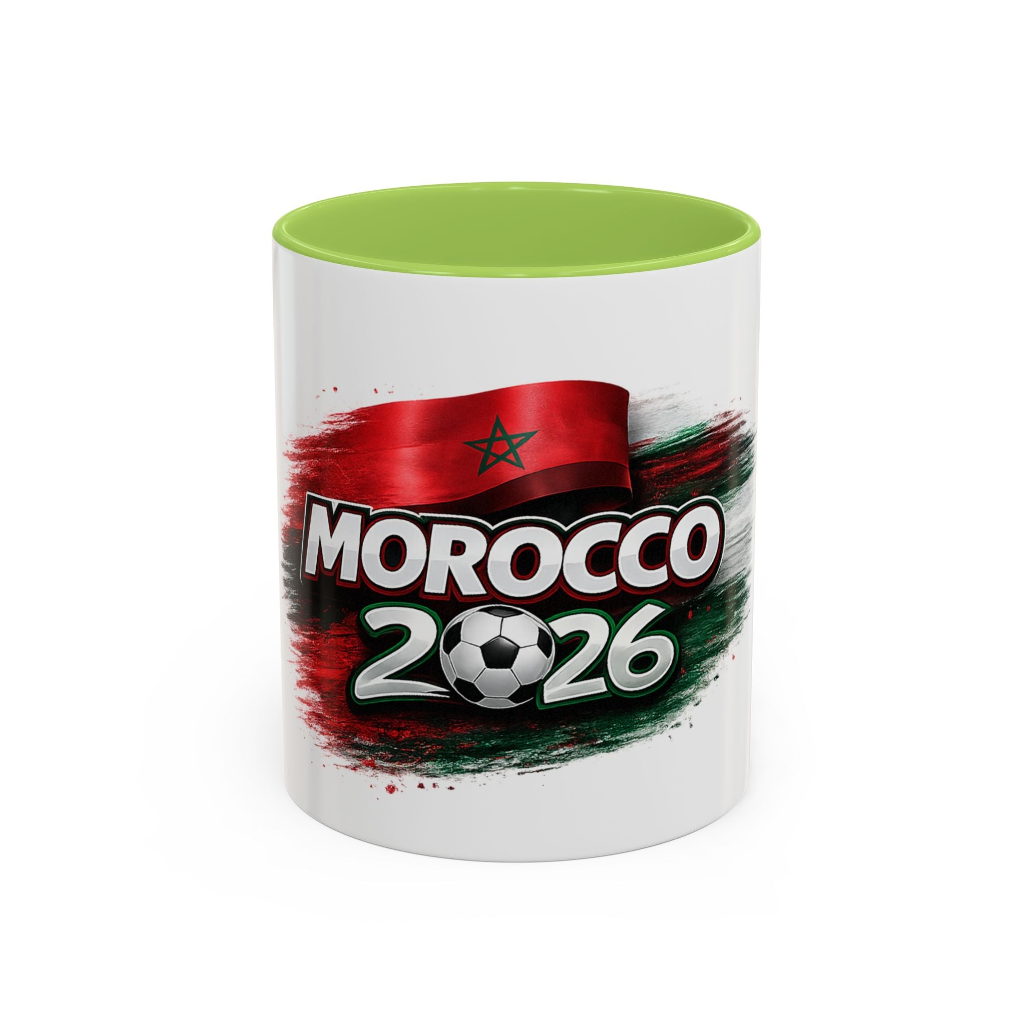 Morocco 2026 Soccer Accent Coffee Mug — Cup Fan Gift