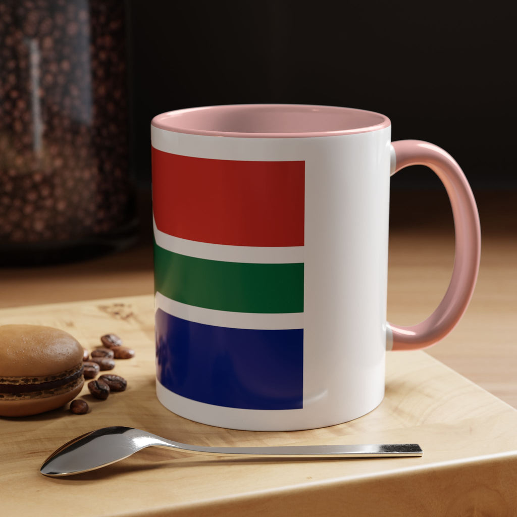 South Africa Flag Accent Coffee Mug — 11/15oz Patriotic Ceramic Cup